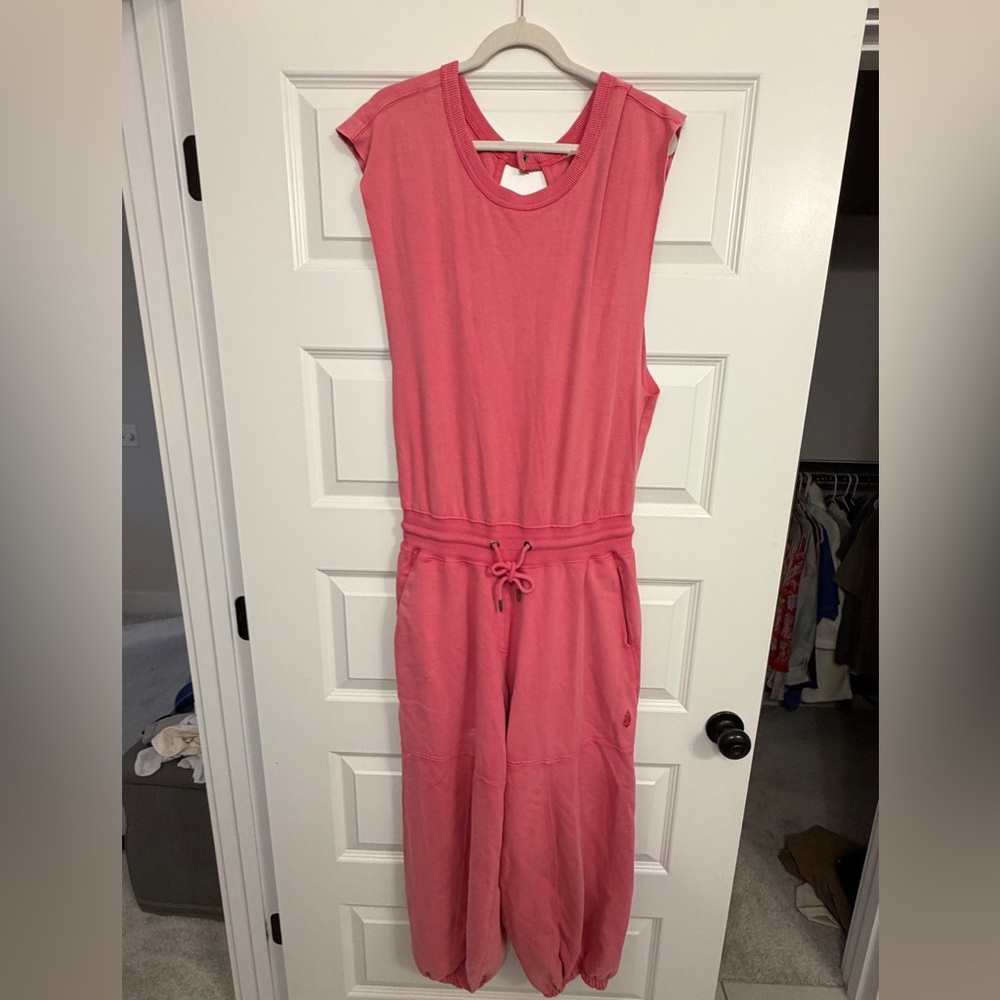 Free People Throw and Go Raspberry Pink Onesie Jumpsuit - Picture 3 of 6